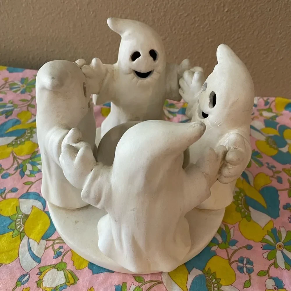 PENCO Vintage Four Ghost Candle Ceramic Holder